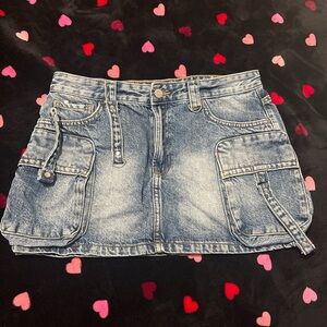 Bershka Blue Denim Skirt